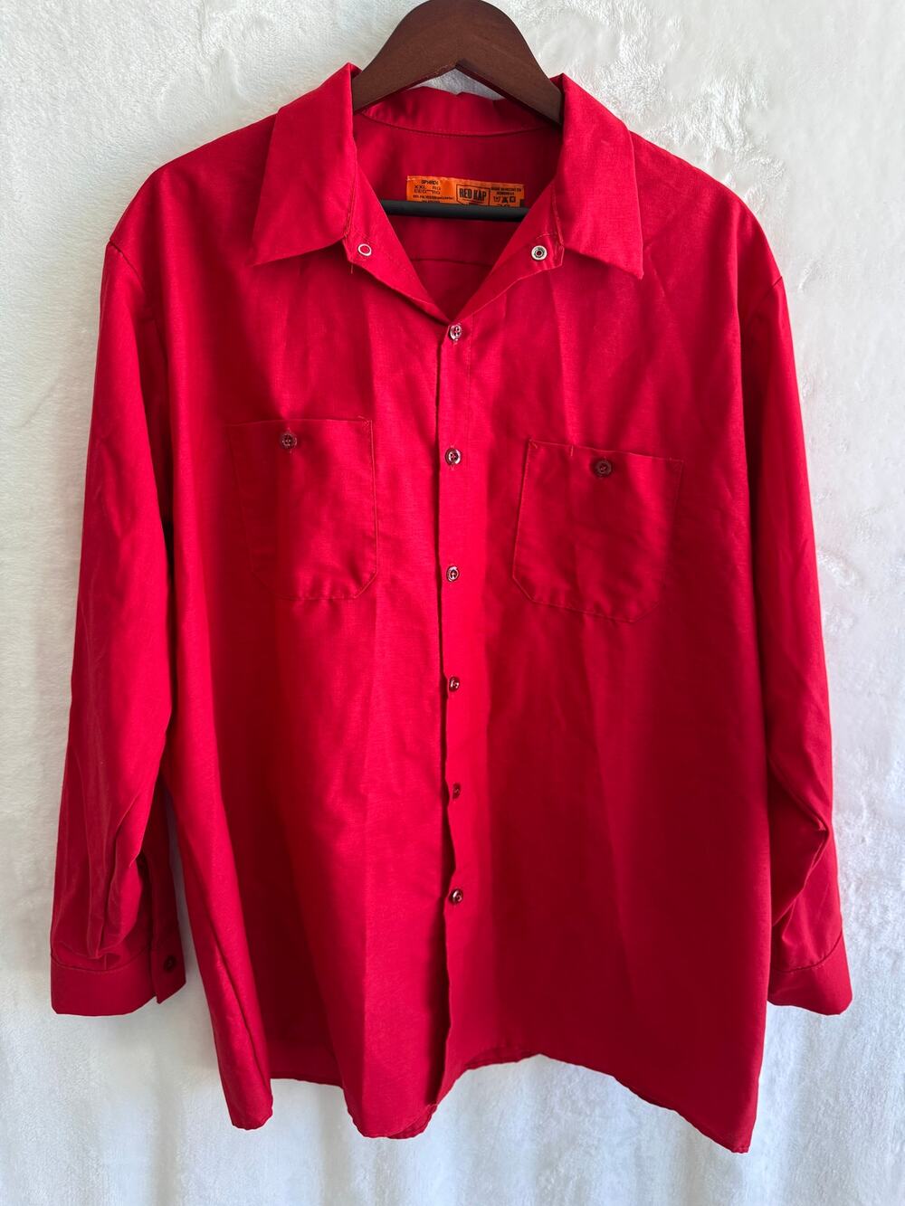 Red Kap Streetwear Biker Mens Long Sleeve Red XXL NWOT